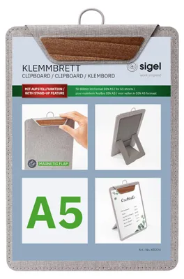 Obrázok produktu pre SIGEL KB224 SIGEL Klemmhefter Speisekarten hellgrau/braun, 1 St.