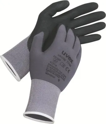 Produktbild von uvex unilite 7700 Montagehandschuh mit Strickbund grau/schwarz 10
