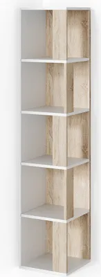Produktbild von Vicco rohová polica Lio, 33,3 x 162,2 cm, biela/Sonoma