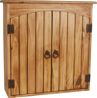 Produktbild von MiaMöbel Hängeschrank Mexico Möbel 60x60x20 cm Landhausstil Massivholz Pinie Honig