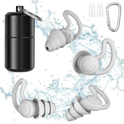 Produktbild von Silikonische Ohrstöpsel 2 Stück für Seitenliebhaber Reisen Maßnahmen gegen Schnarchen Schwimmen - Weiß