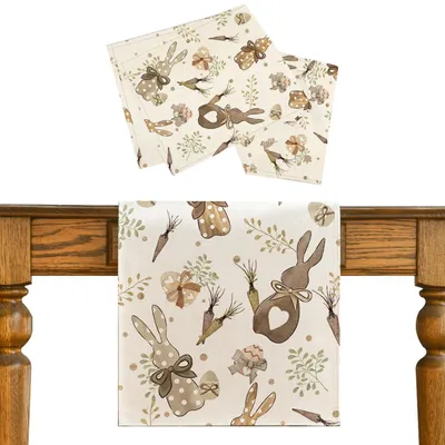 Obrázok produktu pre Obrus "Ostertischläufer" (vzor s králikmi), 40x140 cm, polyester, 1 kus