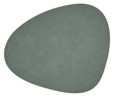 Produktbild von LindDNA Tischset HIPPO Leder CURVE L 4-teilig in verschiedenen Farben, LindDNA:Pastell Green