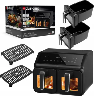 Zdjęcie produktu dla Frytkownica Dwukomorowa Beztłuszczowa Airfryer Eldom Fr210 Duża Podwójna 9L