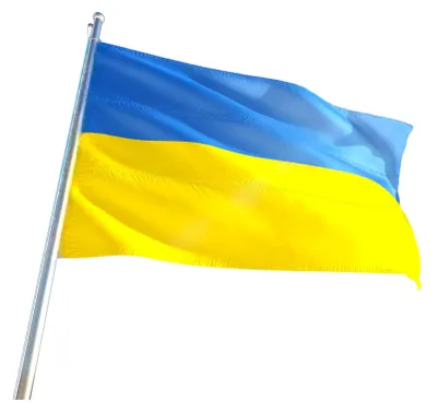 Produktbild von Flagge der Ukraine | Polyester | 90x150 cm | Gelb-Blau | Für Innen- und Außenbereich