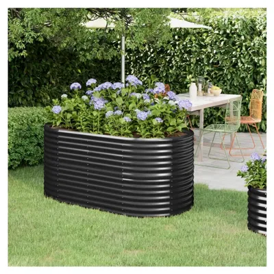 Produktbild von Hochbeet aus pulverbeschichtetem Stahl 152x80x68 cm anthrazit