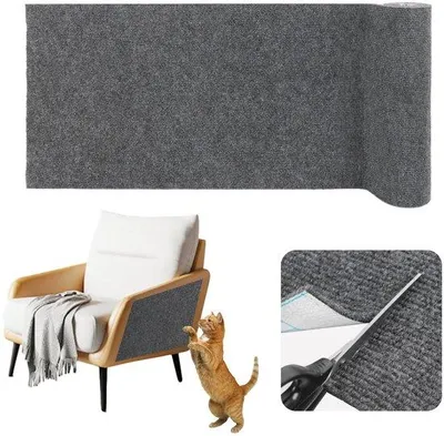 Produktbild von Krabmat für Katzen, dunkelgrau, 40cm x 2m, Selbstklebend