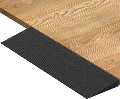Obrázek produktu pro Rampa – Náběžná hrana – Bezbariérový přístup – Protiskluzová gumová podložka – 90 x 15 cm – Černá