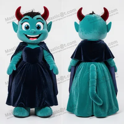 Immagine prodotto di Costume MASTICOT da Diavolo in Velluto Blu Turchese con Abito da Ballo