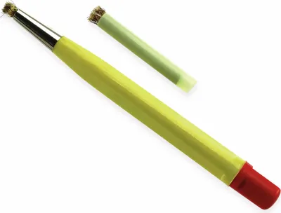 Produktbild von Rostradierer Rost Radierer Entroster Stift Messing mit Ersatzbürste 120mm
