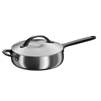 Produktbild von BergHOFF Home Sauteuse 24 cm Edelstahl mit Deckel, 3,2 l, für alle Herdarten, Smokey Black