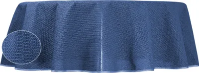 Produktbild von PVC Garten Tischdecke 140 cm rund blau wetterbeständig Gartentischdecke abwischbar