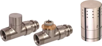 Produktbild von XIMAX Thermostatset Typ SX, in Edelstahl "Eckvariante, 16 mm Kunststoffrohr", 12671