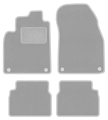 Obrázok produktu pre Velúrové autokoberce pre: Saab 9-3 II Y3SF 2002-2014 (kombi/sedan) – sada 4 ks, sivé, na mieru – Wielganizator OSLO