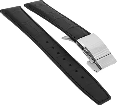 Produktbild von Citizen Eco Drive > Uhrenarmband 20mm > schwarz Leder Kroko > AS2050