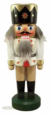 Produktbild von Nussknacker König weiß Höhe 21cm NEU
