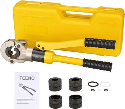 Image de Pince à Sertir Multicouche professionnelle TEENO(100kn), Pour Tuyau en Plastique en Aluminium,Tuyaux en Acier Inoxydable, TH16, TH20, TH26, TH32