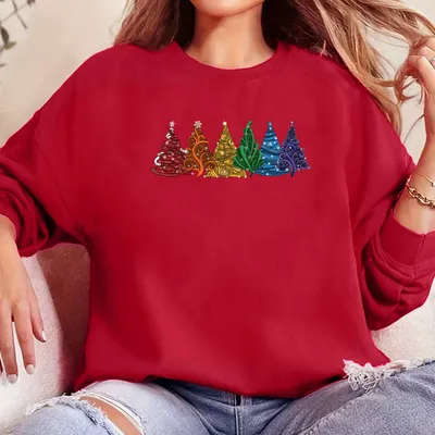 Obrázek produktu pro Dámská fleecová vánoční mikina Xmas Sweater Women Christmas Jumper, červená, L