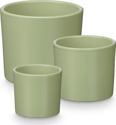 Obrázek produktu pro Keramické květináče, 3 kusy, Ø 14, 17, 22 cm, šedé
