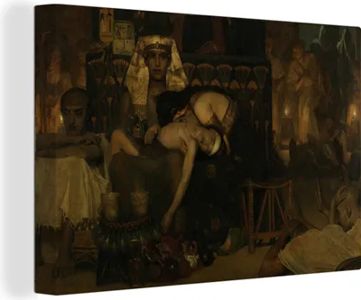 Obrázok produktu pre OneMillionCanvasses® - Obrazy na plátne - 140x90 cm, Smrť faraónovho prvorodeného - maľba od Lourens Alma Tadema, nástenné umenie Print Wall Decoration
