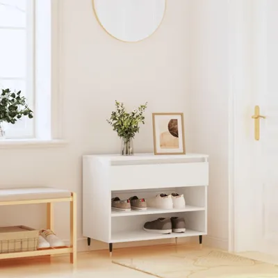 Immagine prodotto di vidaXL Portascarpe bianco 70x36x60 cm Materiale a base di legno
