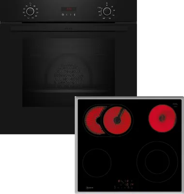 Neff BX46PB0 Set Pyrolyse Backofen B2CCG6AK3 + Glaskeramikkochfeld T16SBN1L0