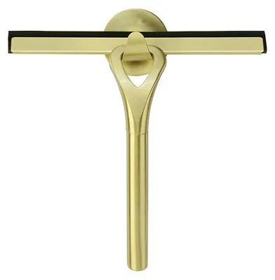 Produktbild von Fensterabzieher Edelstahl 304, vielseitiger Duschwischer für Glas, Auto & Küche, streifenfreie Reinigung ohne Rückstände, ergonomisch mit Haken, gold