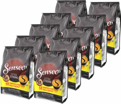 Zdjęcie produktu dla Kapsułki z kawą Senseo Extra Strong / Extra Mocna, intensywny i pełny smak, kawa do ekspresów na kapsułki, 480 kapsułek