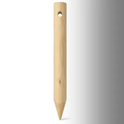 Produktbild von 1 Stück Holzpfosten Ø8 x 120 cm Mit Loch Zaunpfosten Rundpfosten Für Juteseil Staketenzaun Gartenzaun Wegbegrenzung Beetumrandung DIY