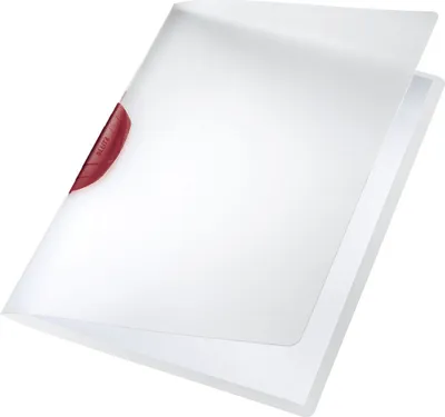 Zdjęcie produktu dla 6x LEITZ 4175-00-25 Segregator z klipsem ColorClip DIN A4 PP czerwony klips