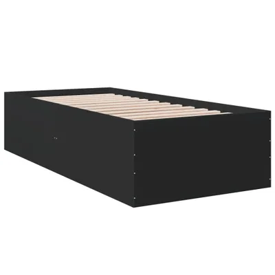 Obrázek produktu pro Rám postele černý 90 x 190 cm kompozitní dřevo