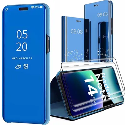 Image de Coque + 2 Verres Trempés pour Xiaomi Redmi Note 14 Pro Plus 5G, Clear View Protection Antichoc - Bleu