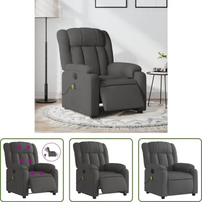 Produktbild von The Living Store Massagesessel Elektrisch Dunkelgrau Stoff