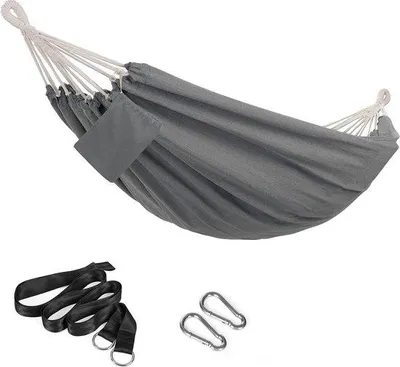 Produktbild von Famanu Hängematte 210 x 150 cm - 300 kg Tragkraft - grau