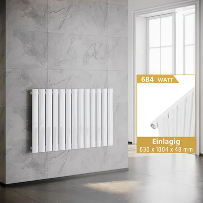 Zdjęcie produktu dla SONNI Poziomy grzejnik płytowy Biały 630×1004mm