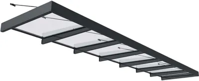 Zdjęcie produktu dla Palram - Canopia Metal Canopy Sophia Clear XL 6614 Anthracite 660x140x17 cm
