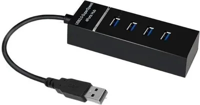 Obrázek produktu pro Rozbočovač USB 3.0 se 4 porty – 3 porty USB 2.0 a 1 port USB 3.0 pro notebooky, externí pevné disky a zařízení kompatibilní s USB