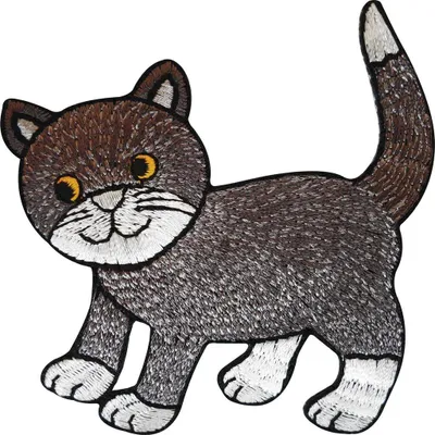 Aufbügel-Patch Katze, 7,9 x 8,3 cm, zum Aufnähen