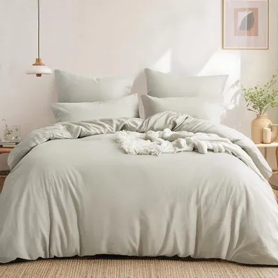Produktbild von Unyqoos® Weiches und atmungsaktives Baumwollbettbezug mit Reißverschluss 240 x 220 cm