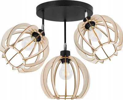 Obrázok produktu pre Moderná LED stropná lampa z dreva