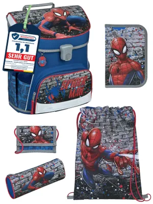 Produktbild von Scooli Ranzen-Set 5-teilig SPIDER-MAN Schulranzen Set mit Federmäppchen