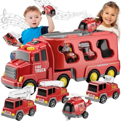 Image de Ensemble de 5 voitures de dépanneuse Woopie Road - Pompiers