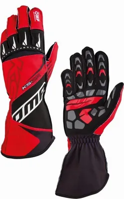 Produktbild von OMP KS-2R Kart-Handschuhe rot-schwarz Gr. XL