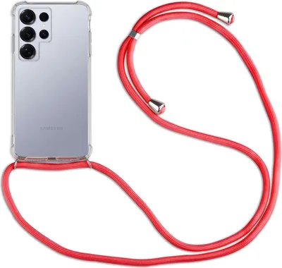 Produktbild von Handykette für Samsung S25 Ultra Handyhülle mit Band Hülle Galaxy S25 Ultra in Rot
