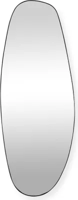 Produktbild von Buxibo, Wandspiegel Rafael, Schwarz, 160 x 60 cm, Organisch Asymmetrisch, aus Glas, MDF, PVC, 2 cm dick, für Wohnzimmer, Bad & Flur