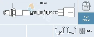 Produktbild von FAE Lambdasonde für TOYOTA Yaris Schrägheck (P9) vor-Kat 77454