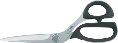 A pair of scissors on a white background.