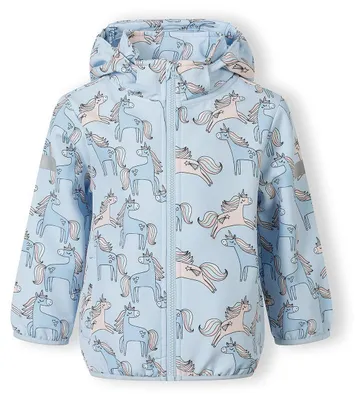 Produktbild von Minoti Übergangsjacke Mädchen mit Kapuze, wasserabweisend, winddicht – Kinder-Frühlingsjacke Hellblau Gr. 80
