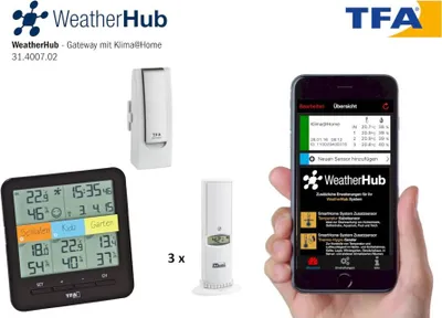 Zdjęcie produktu dla TFA - Zestaw startowy KLIMA@HOME WEATHERHUB 31.4007.02 - biały