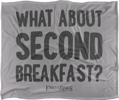 Obrázok produktu pre Pán prsteňov - Deka "Second Breakfast", citát TV18790 (One Size) (farebná)